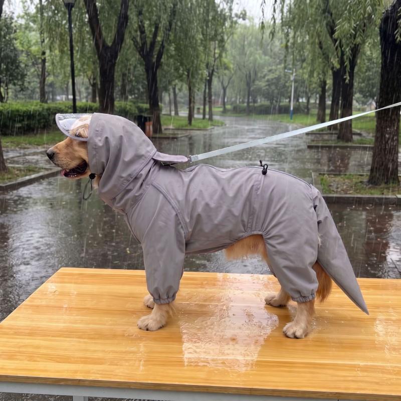 Full Coverage Waterproof Dog Raincoat Large Medium Breeds Outdoor Use All Season
