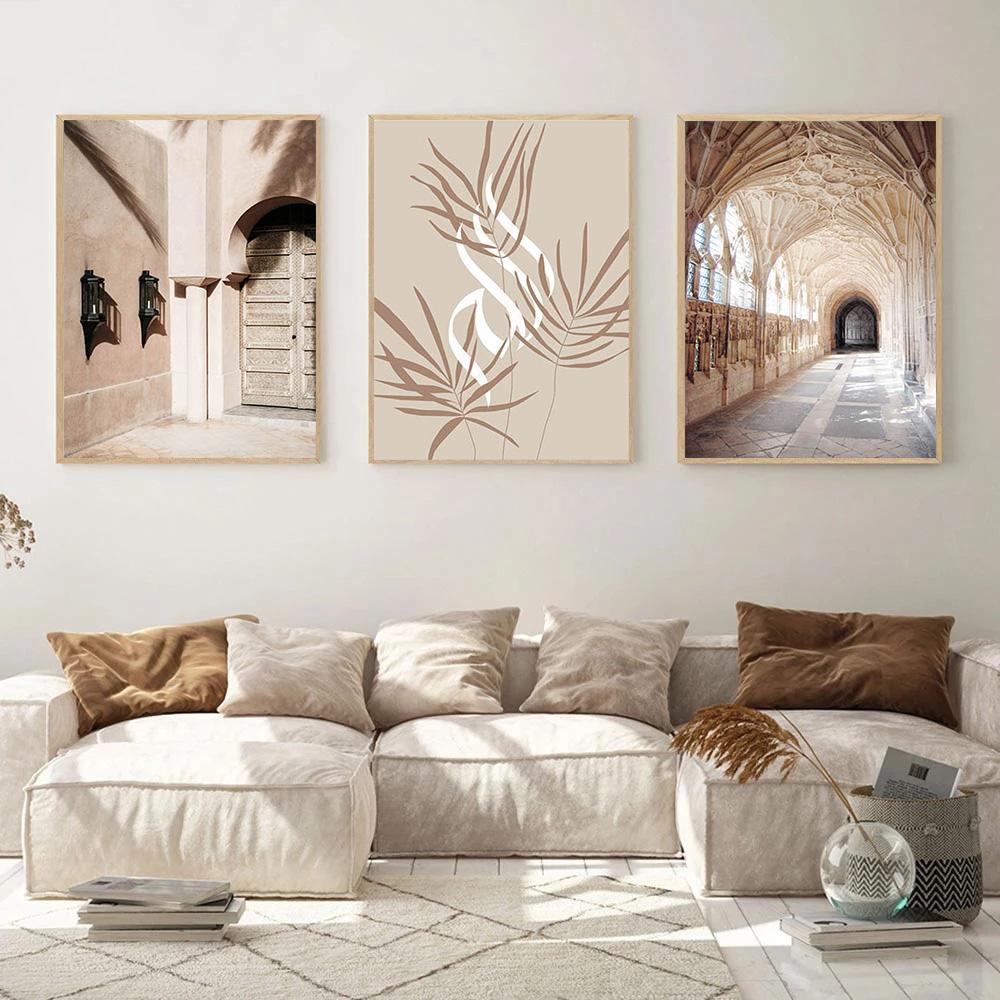 Bohemian Wall Art Poster and Prints Architecture Door Nature Aesthetic Landscape Canvas Wall Painting Artwork Picture for Home