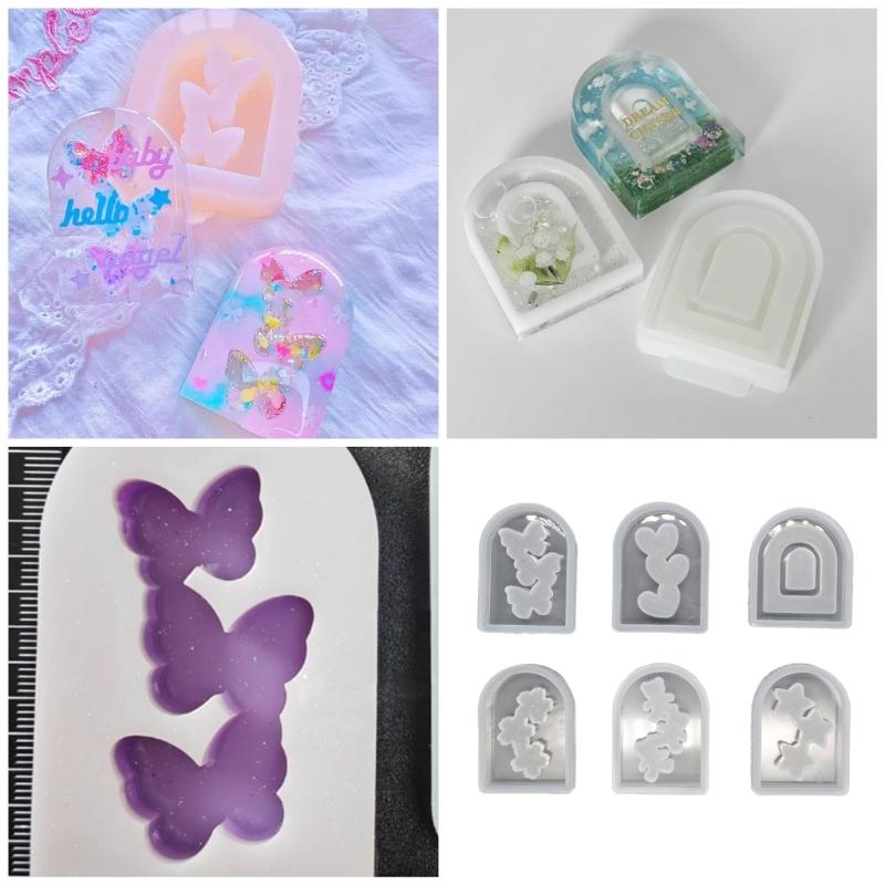 High Quality Liquid Silicone Mold Innovative Arched Door Quicksand Mold Perfect for DIY Crafts Keychains and Phone Cases
