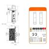 Stainless Steel Thickened Anti-theft Door Lock Universal Multifunctional Anti-theft Door Handle Lock Hardware Accessories