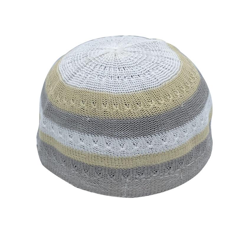 Dzianinowa czapka Beanie Turecka Muzułmańska Mężczyźni Kobiety Islamska czapka Kufi Oddychająca czapka do modlitwy Arabia Saudyjska Czarna Biała Czapki typu Beanie dla mężczyzn
