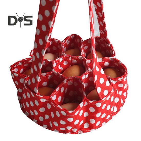 Painted Eggs Collecting Basket with Handle Large Capacity Foldable Design Multifunctional Egg Pouch Portable Eggs Collecting Basket