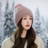 Hat Women's Winter Cycling Fleece Thickened Warm Wool Hat Ear Protector Knitted Hat