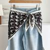 Satinseide Schal Ethnischer Stil Literarischer Stil Dreieckiger Taillenschal Gürtel Vielseitiges Accessoire Jeans Taillenaccessoire Taillenaccessoire