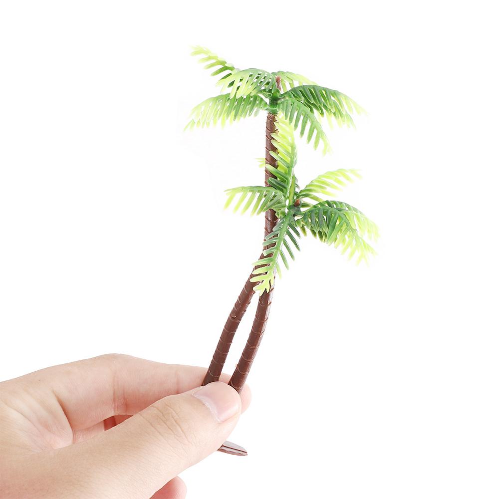 Pots Leaf Craft Bonsai Decoration Artificial Plants Miniature Micro Landscape Coconut Palm Tree