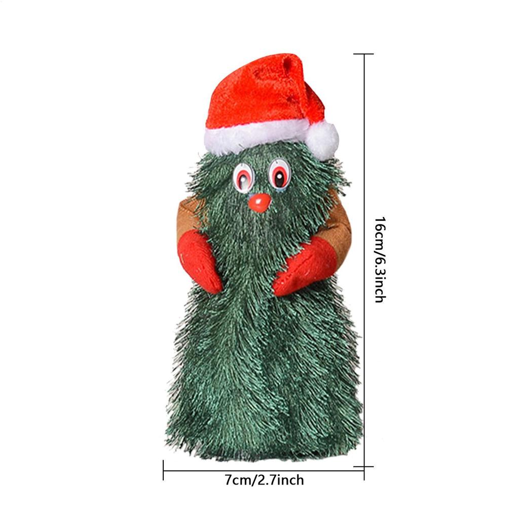 Singing Chrismas Tree Musical Christmas Tree Plush Toy Figurines Ornaments For Kids Baby Table Office Desk Toddler Outdoor