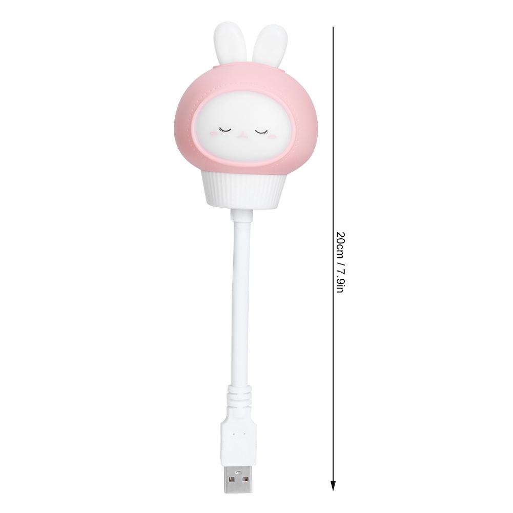 Cute Animal Shaped Night Light USB LED Soft Cartoon Baby Nursery Sleeping Lamp Kid Gift