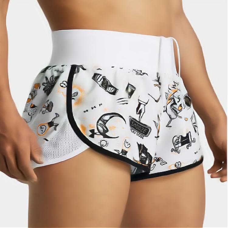 Under Armour Logotipo Reflectante Estampado Completo Elástico Cómodos Shorts Casuales Shorts de Mujer Blanco 1382966-100
