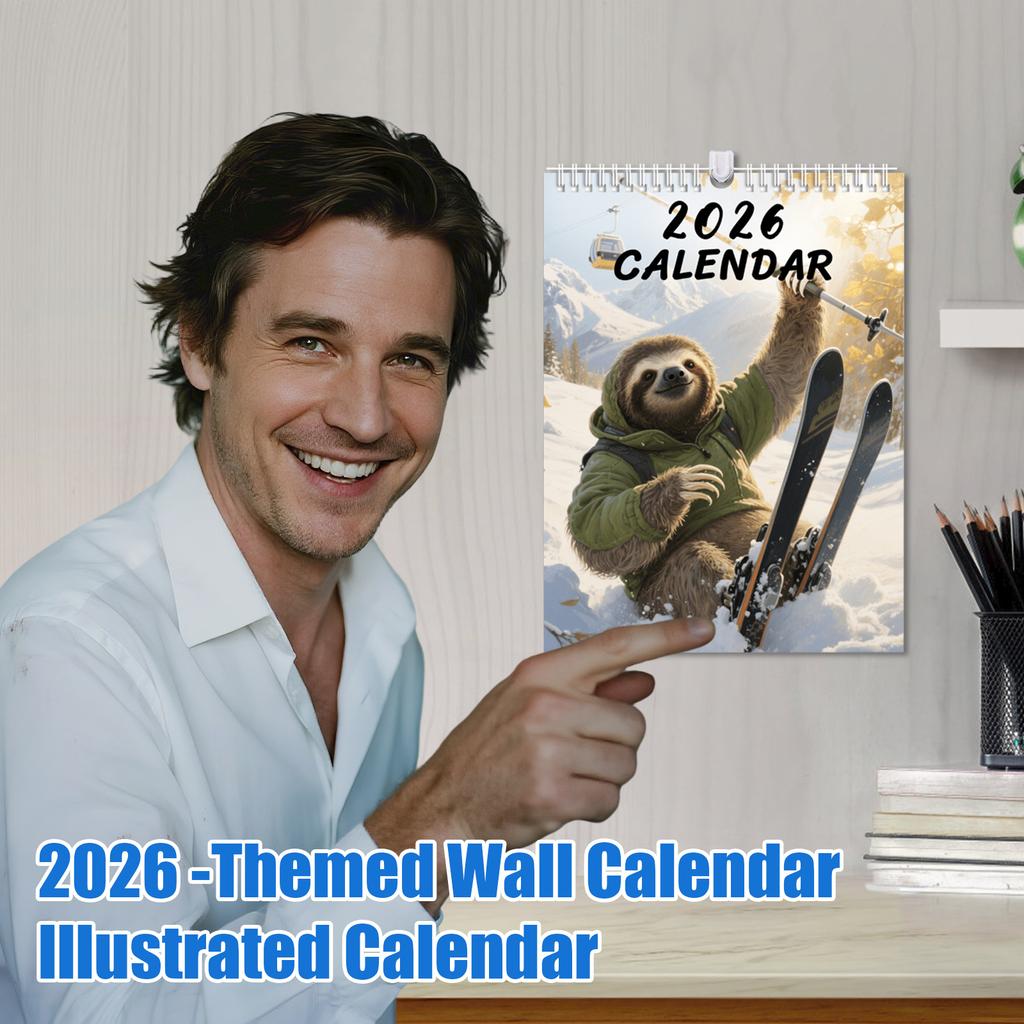2026 -Themed Wall Calendar, Illustrated Calendar, Unique Christmas And Holiday Gift Ideas
