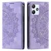 For Xiaomi Redmi 12 5G,12 4G Mandala Embossed PU Leather Flip Wallet Case Magnetic Closure Cover