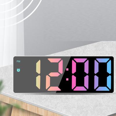 Multifunctional LED Digital Desktop Clock, Electronic Alarm Clock with Time, Date & Temperature Display