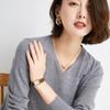Women's Early Autumn V-Neck Long-Sleeve Loose Pullover Sweater
