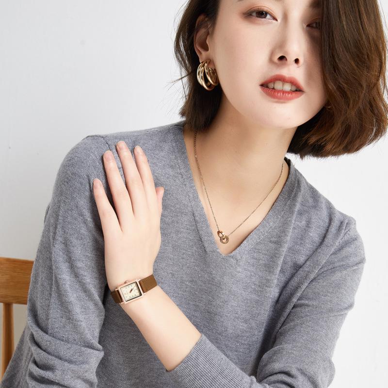 Women's Early Autumn V-Neck Long-Sleeve Loose Pullover Sweater