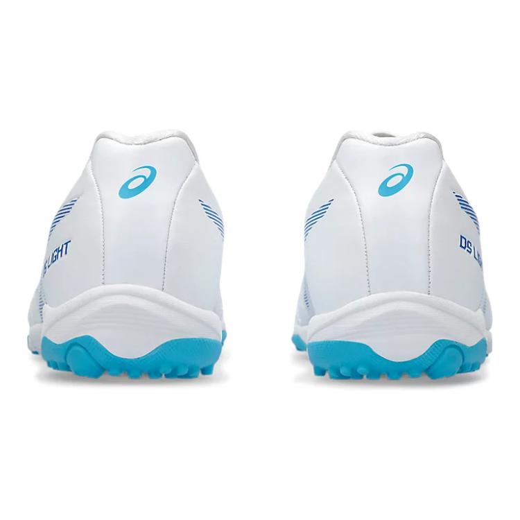 Asics Ds Light Jr Artificial Turf Round Toe Lace-Up Low-Top Soccer Shoes Kids Soccer Shoes White Blue 1104A047-102