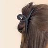 Korean Style Silicone Shark Clip Safe Straight Line Shaped Hair Claw Solid Color Shark Clip  Party