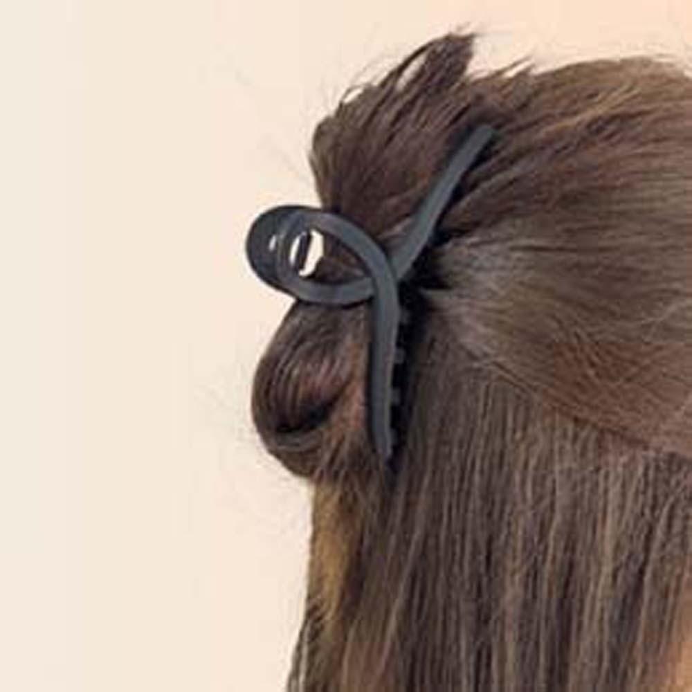 Korean Style Silicone Shark Clip Safe Straight Line Shaped Hair Claw Solid Color Shark Clip  Party
