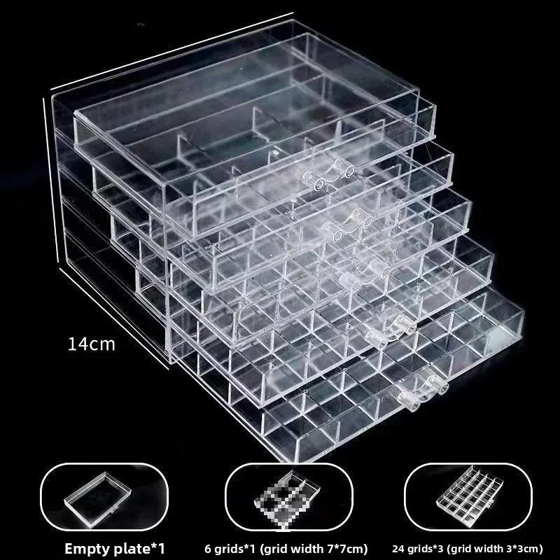 3-120grid Crystal Bead Storage Drawer Jewelry Organizer DIY Craft Material Box For Home Office Crafts And Hobbies