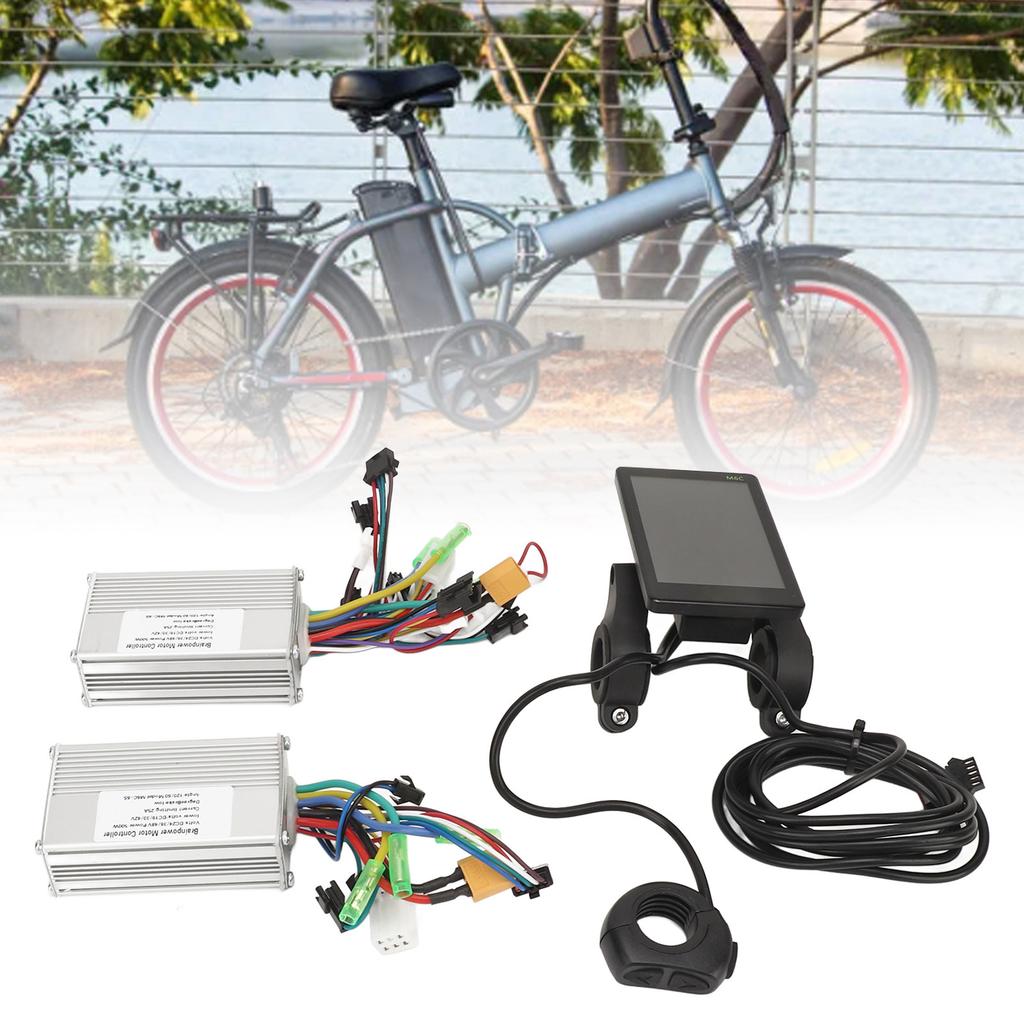 Electric Bicycle Bike Brushless Motor Controller 24V 36V 48V 500W 25A M6C LCD Display Dual Drive Controller Kit