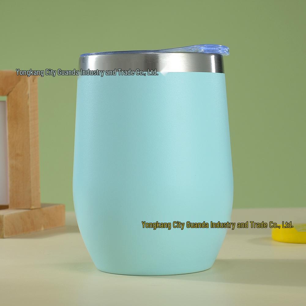 12oz Isolierter Eierschalenbecher | doppelwandiger Edelstahl Rotwein-Tumbler