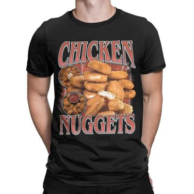 Casual Chicken Nuggets TShirt for Men Crew Neck Pure T Shirt  Short Sleeve Tee Shirt Gift Idea Tops Graphic T Shirts Tops Y2k