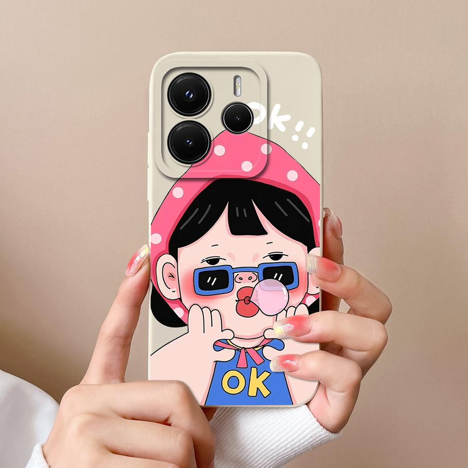 For Redmi Note 14 Pro Plus Case Cartoon High Quality Phone Cover For Xiaomi Redmi Note14 Pro+ Soft Liquid Silicone Back Covers