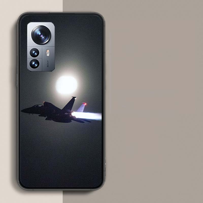 Black Sky Jet Fighter Phone Case For Xiaomi Mi 13 12T Poco F7 Pro 14 Ultra 15 Pro 12X 12 9 8 Lite 5G 11T 11i 10 10T Pro Capa