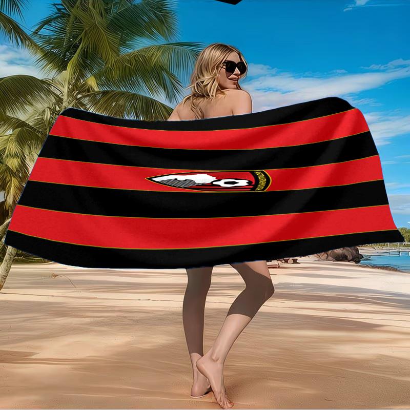 Afc Bournemouth Crest Beach Towel Microfiber Beach Towel, Lightweight and Quick-Dry, for Summer Travel, Swimming Pool Fan Birthday Gift