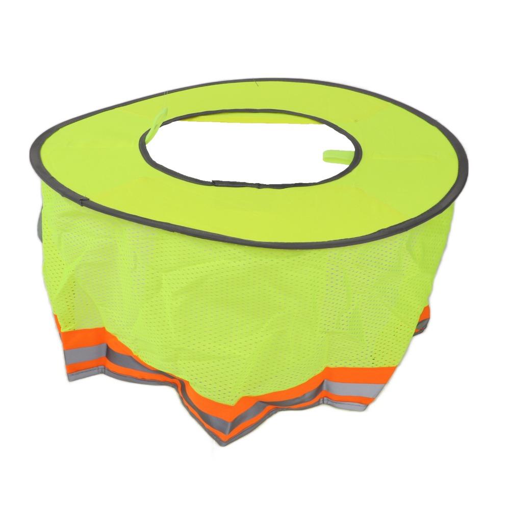3PCS with Reflective Stripe Hard Hat Sun Shield With Breathable Mesh Full Brim Mesh Hat for Cycling
