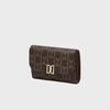 Brown DD Logo Pattern Leather Bifold Wallet DCWA6F718W2
