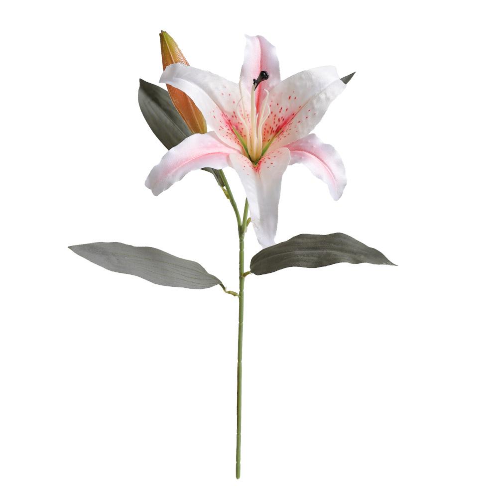 1Pcs Lily Artificial Flowers Bouquet 50CM Fake Flowers for Garden Party Wedding Marriage Decoration Home Decor DIY Vase Ornament