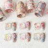 1Pcs 100cm Flower Rose Nail Transfer Foils Sticker Paper Floral Stickers Nails Wraps Tulip Nail Art Stickers Decal Nail Art
