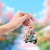 Süßes Rosa Schwein Auto Spiegel Hängendes Zubehör Lustiger Acryl Schweinchen Anhänger Für Rückspiegel Kawaii Tier Schlüsselanhänger & Tasche Cha E1R6
