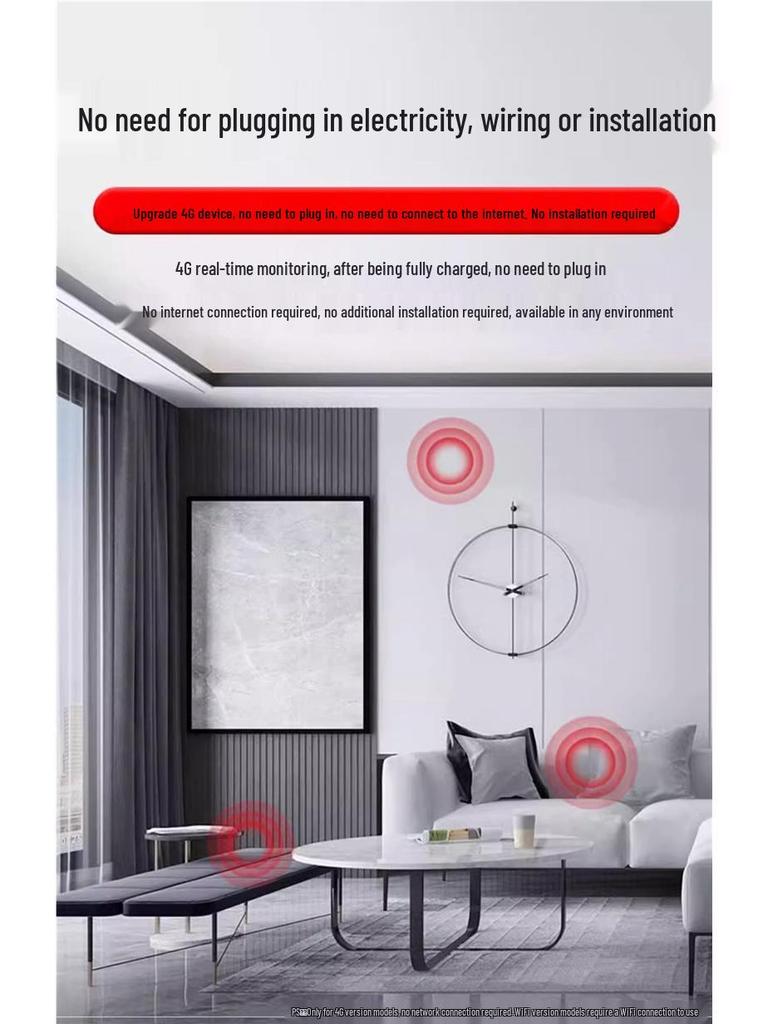 Wi-Fi-Free Indoor Smart Camera with Mobile Remote Control & Night Vision