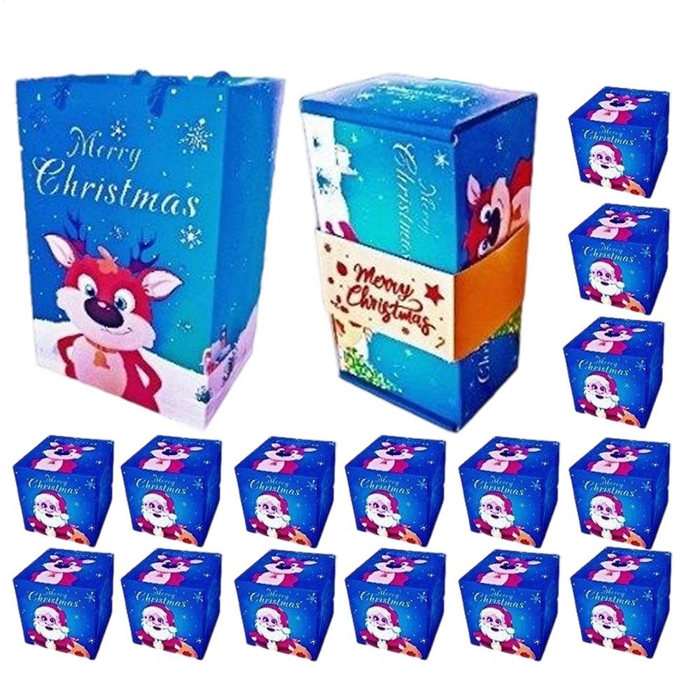 

Christmas Boxes Christmas Party Wrapped Bouncing Candy Container Party Supplies for Home Celebration Wedding Jewelry Cookie A синій