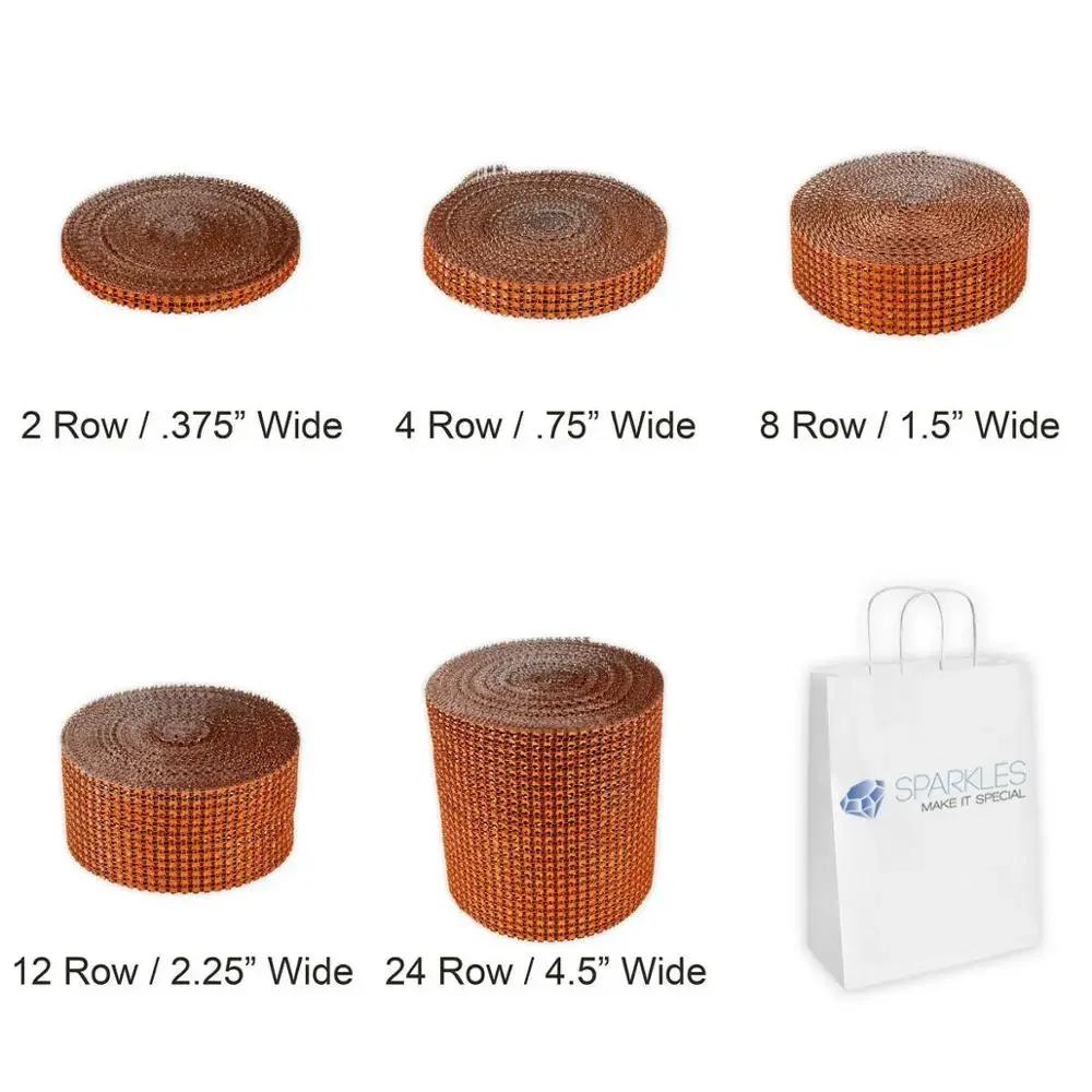 1 Yard 24 Rows Rhinestones Mesh Trimming Ribbon Wedding Diamond Rhinestone Cup Chain Party Decoration Cake