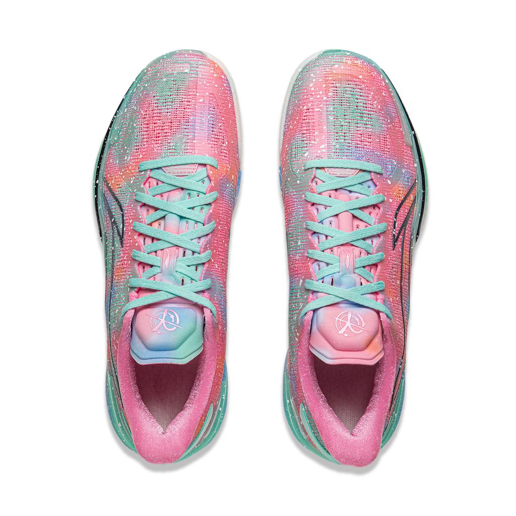 New LINING Gamma Basketball Shoes Men Low Top Neon Pink ABAU039-15