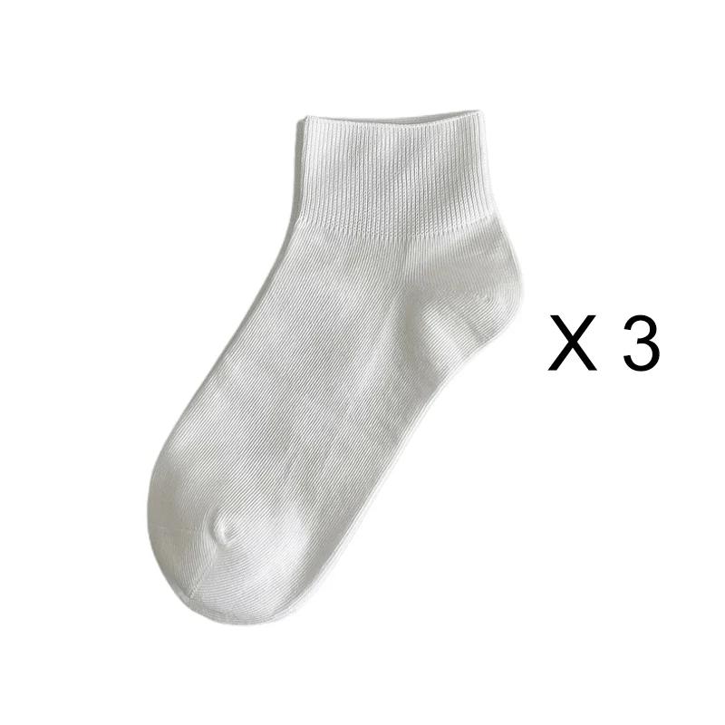 3 Pairs Women's Short Socks Candy Color Summer New Plain Cotton Socks Set Breathable Casual Comfy Soft Colorful Socks For Women