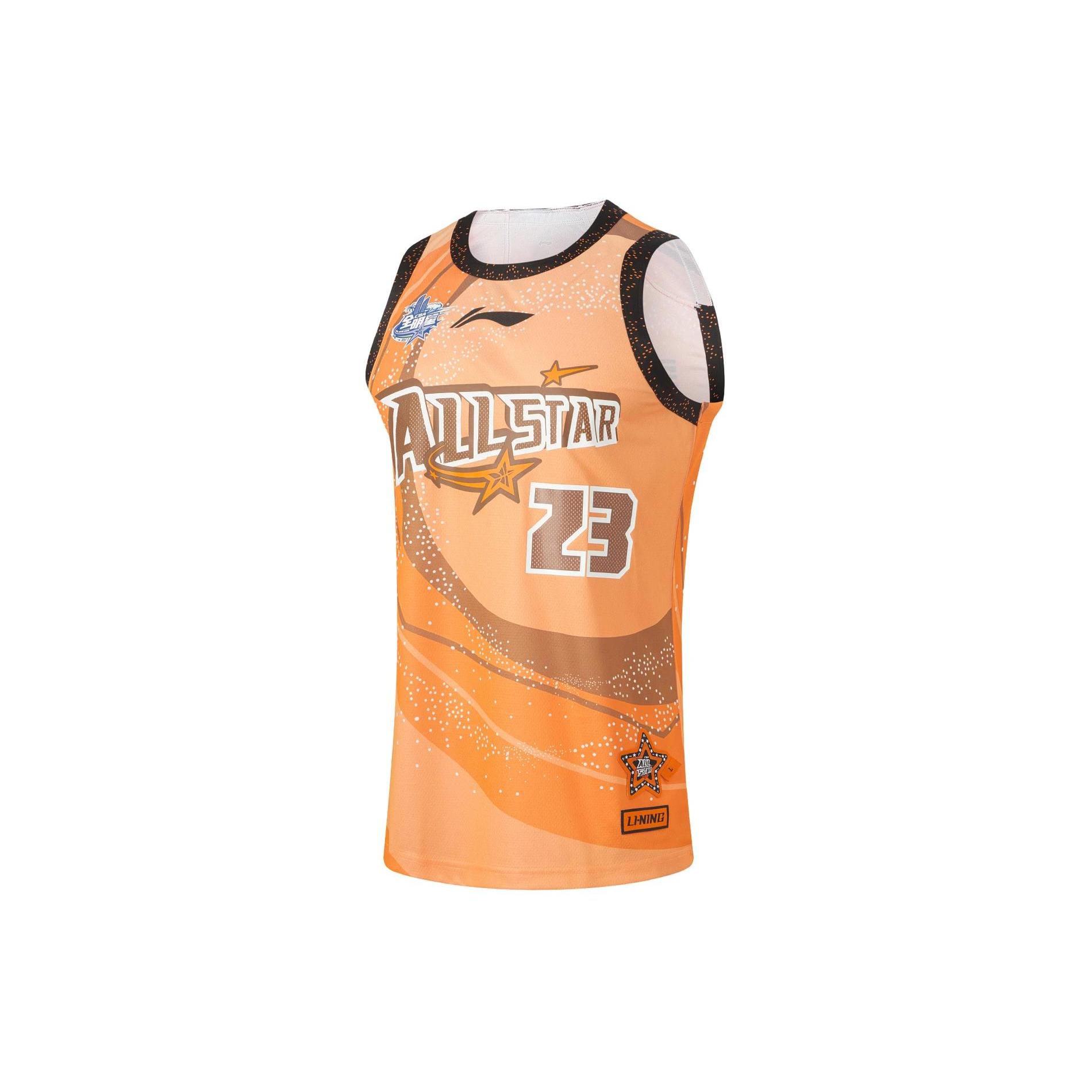 Li Ning Коллекция CBA Баскетбольная майка Мужская Солнечный оранжевый AAYU255-1 M