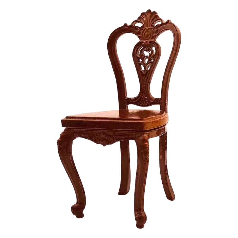 

Wood Dollhouses Miniature Chair Model Figure 1/12 Scale Furniture For Miniature Scene Decoration And Collector 1