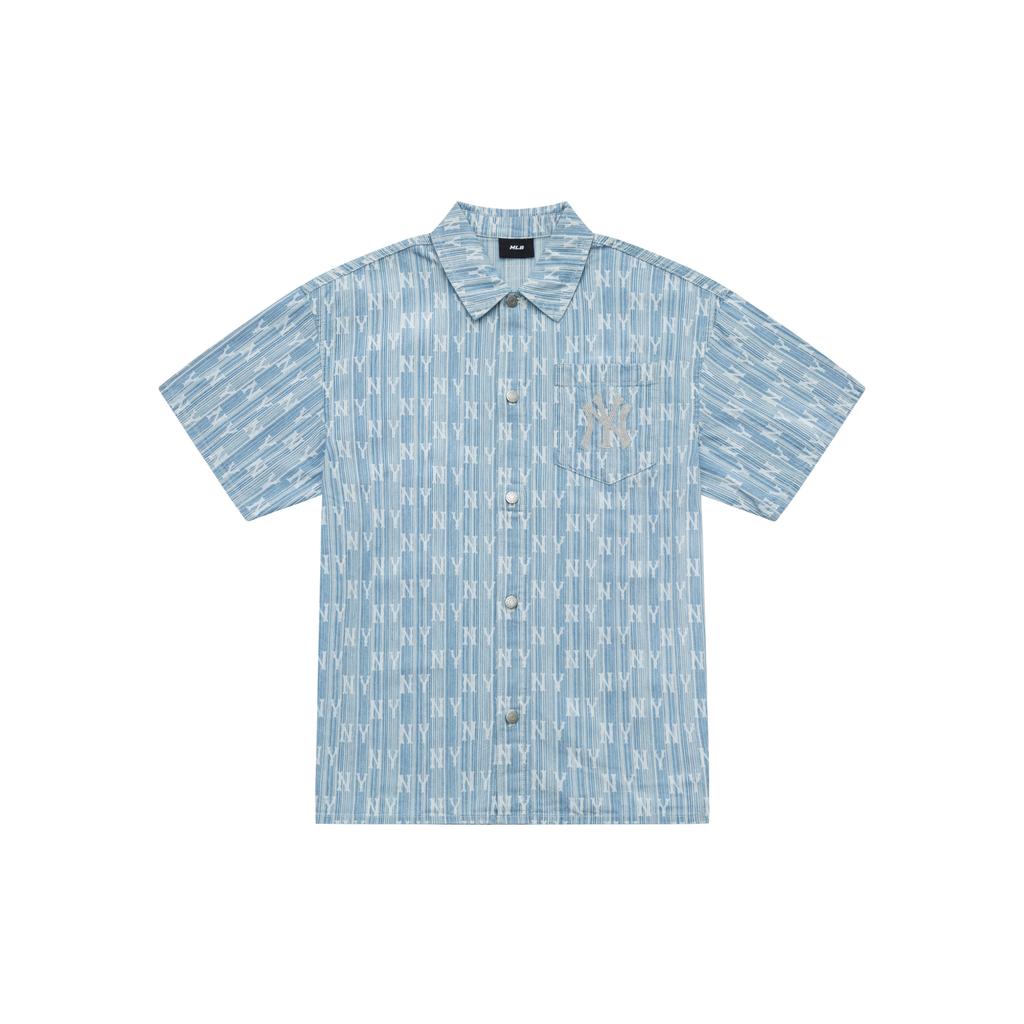 New MLB New York Yankees SS24 Shirt Unisex Light Blue 3ADRM1043-50BLL