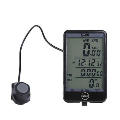 Υπολογιστής Ποδηλάτου MTB Οδόμετρο Οθόνη LCD με Οπίσθιο Φωτισμό Ταχύμετρο