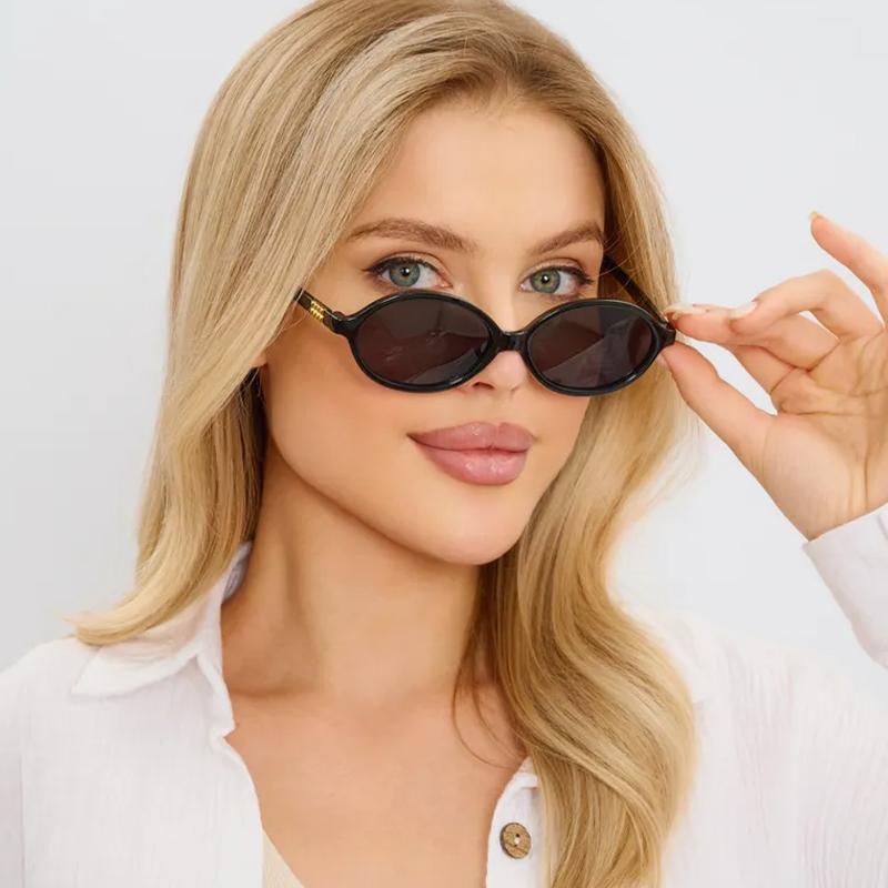 New Sunglasses Retro Versatile Women's High-end Fashion Exquisite Oval Fashion Sunglasses 3089