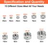 Hex Nuts Assortment Kit - 150Pcs Hardware Nuts Sets4#40 6#32 8#32 10#24 10#32 12#24 14-20 516-18 38-16 12-13 Nuts304 Stainless Steel