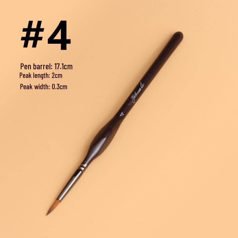 One Stroke Music Black Triangle Handle Brush Set for Watercolor, Gouache, and Acrylic Painting