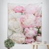 Pink Flower Bouquet Decorative Tapestry Home Wall Decor Office Living Room Tapestry