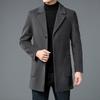 High-end Woolen Coat Men's Autumn and Winter Medium and Long Loose Middle-aged Men's Coat