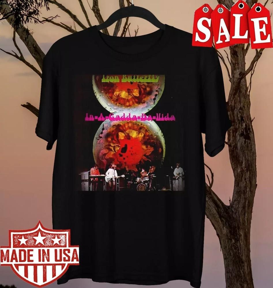 Iron Butterfly In A Gadda Da Vida Black Unisex TShirt Unisex T-Shirt XXL