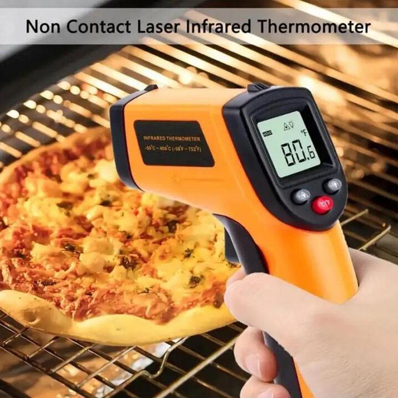 Non-Contact Digital Laser Grip Infrared Thermometer Temperature -58F-716F(-50C-380C), Digital Instant Read Meat Thermomete