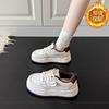 Leather velvet thick-soled white shoes women's shoes winter new two cotton shoes versatile soft-soled casual sports shoes