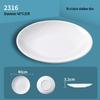 A5 Melamine White Round Shallow Buffet Plates (10-Pack)